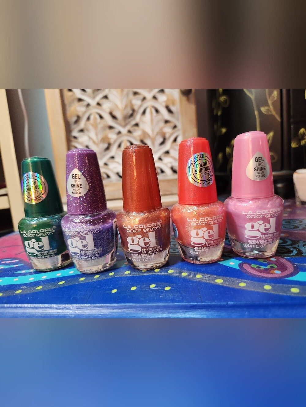 5 La Colors Shimmery Polishes